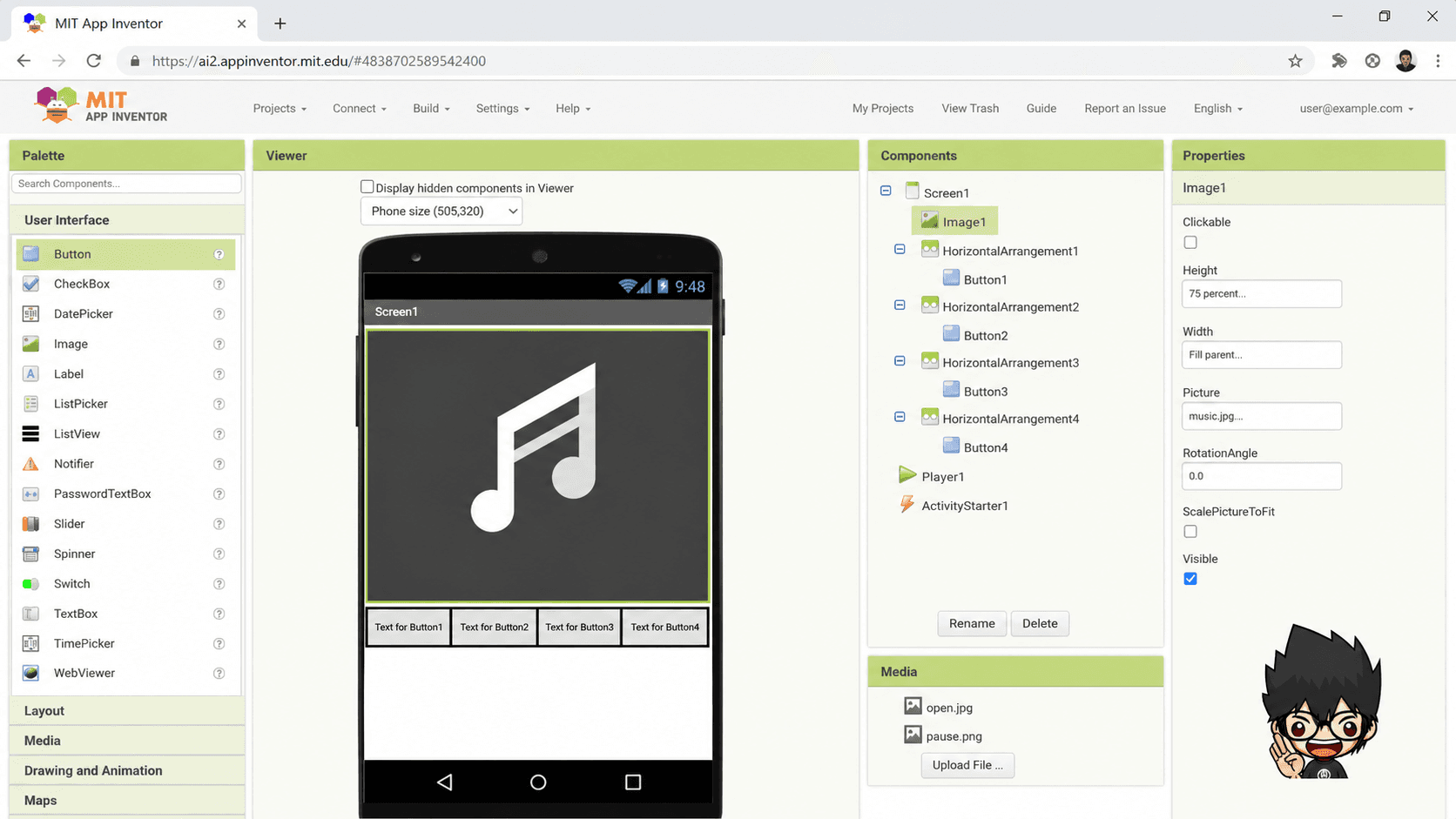 Mood Mixer app screenshot